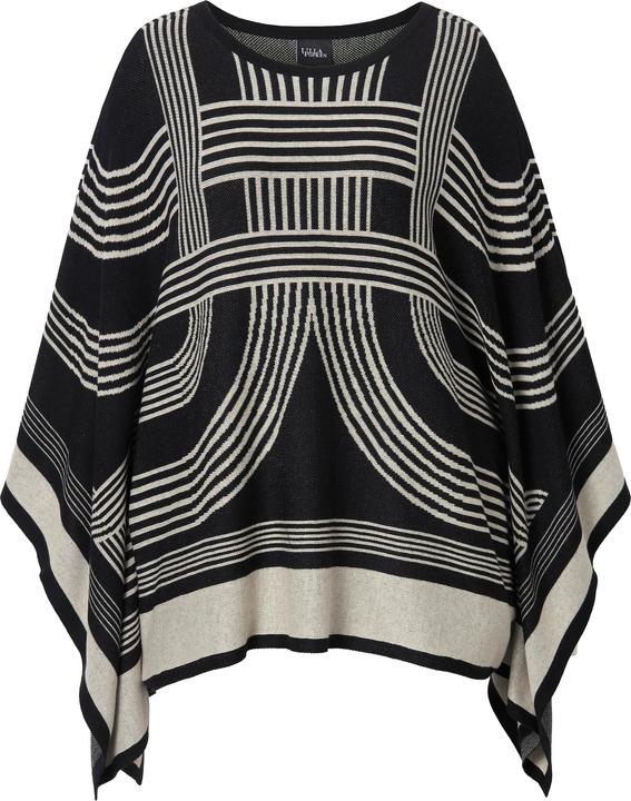 Produktbild Ulla Popken Strickponcho, Oversized, Rundhals, Baumwollmix (50, 52, 54, 56)