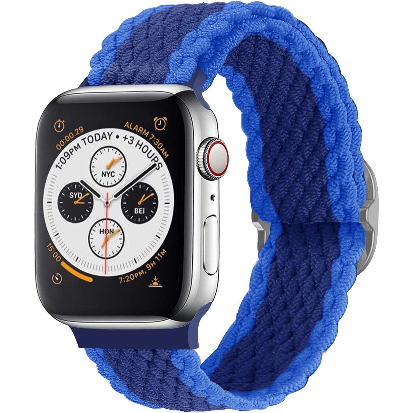 Strap-it Nylonarmband (Nylon, Apple Watch), Uhrenarmband, Blau