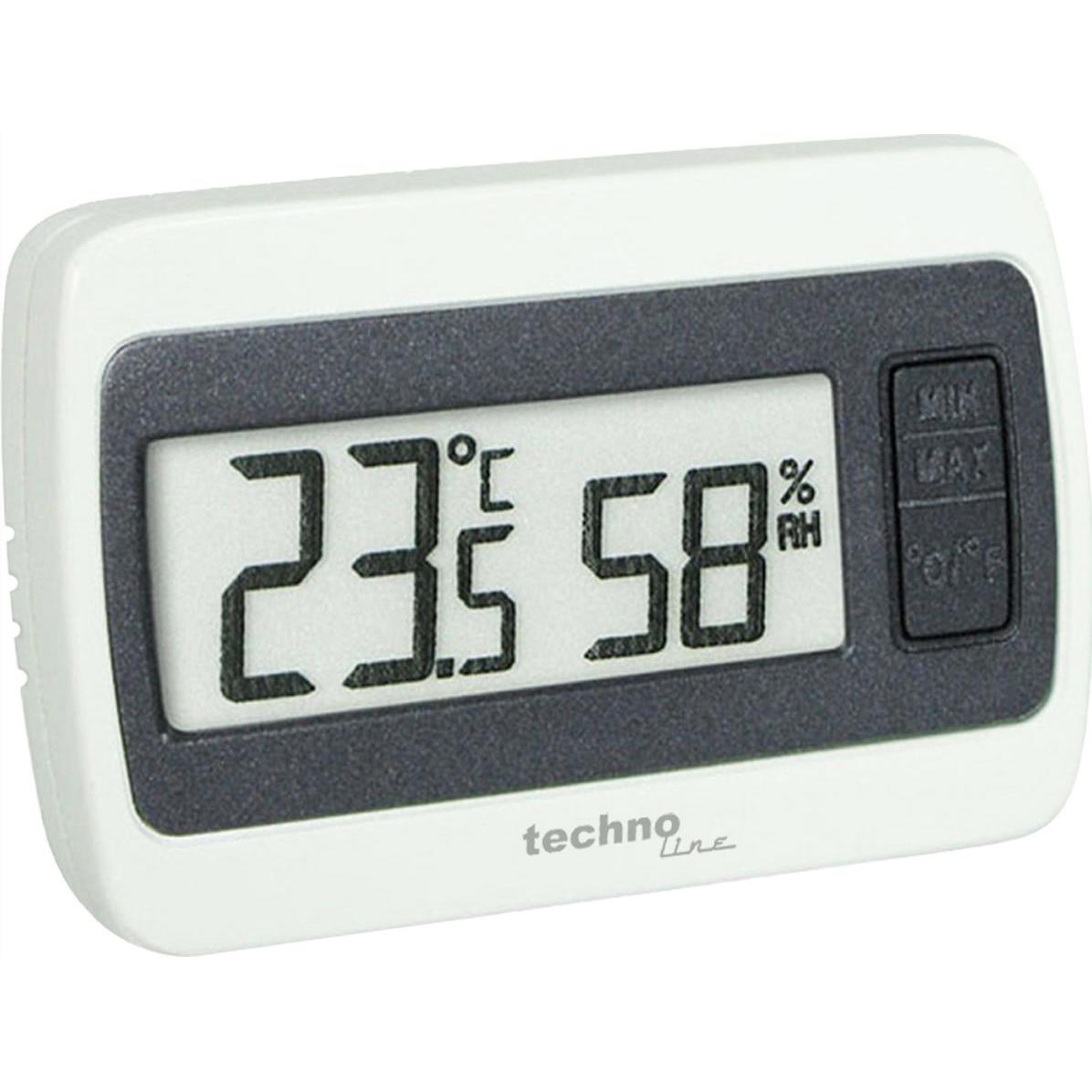 Technoline Ws7005, Thermometer + Hygrometer, Schwarz, Weiss