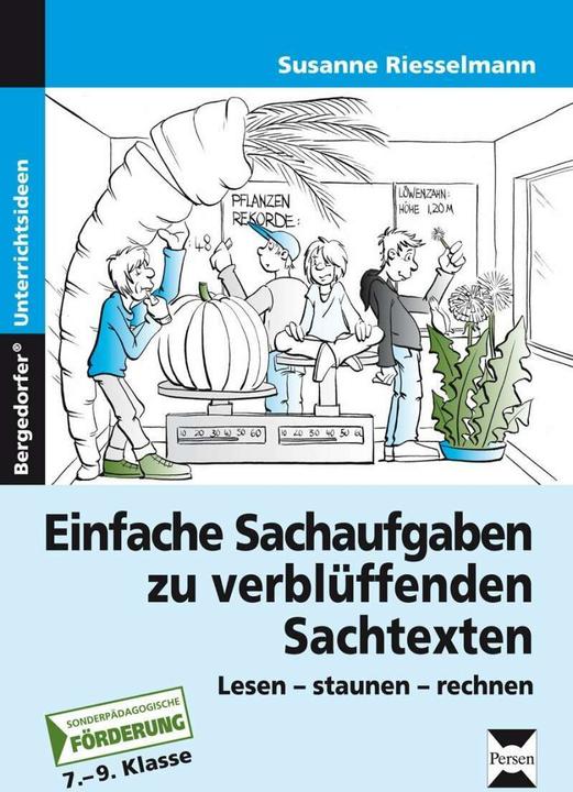 Produktbild Einfache Sachaufgaben zu verblüffenden Sachtexten (Deutsch, Susanne Riesselmann, 2019)