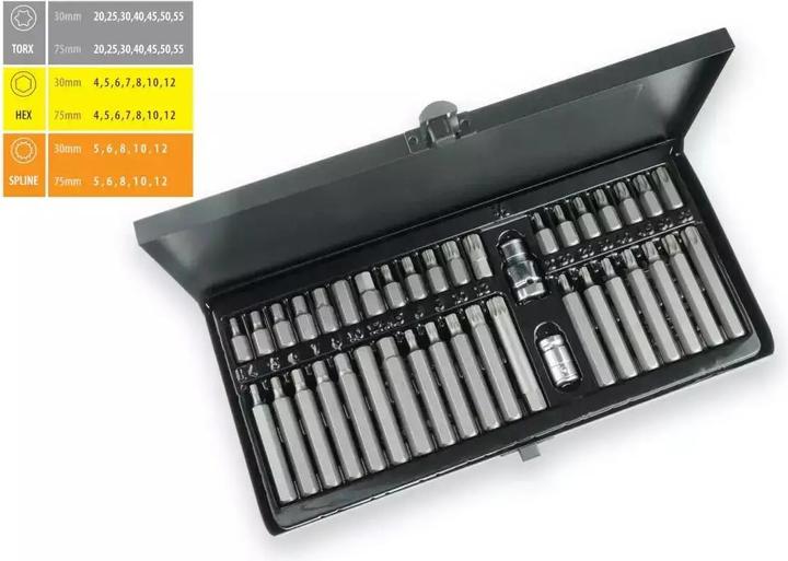 Actual product image Dedra Set of 40 screwdriver bits, metal housing