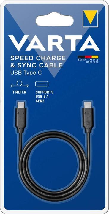 Actual product image Varta Charge & Sync charging cable (1 m, USB 3.1)