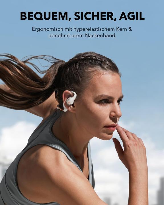 Produktbild soundcore AeroFit Pro NEW | Secure Open-Ear Sport Earbuds-Wit (14 h, Kabellos)