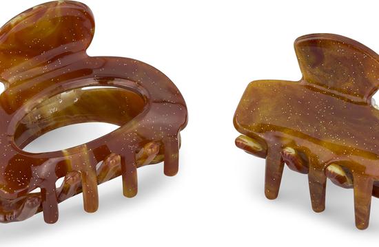 Image du produit Trisa Cheveux - Pinces à cheveux marbrées, or brun (2 pcs)