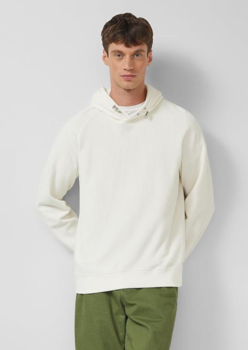 Produktbild s.Oliver Sweatshirt Strukturiertes Kapuzen-Sweatshirt mit Raglanärmeln (S)