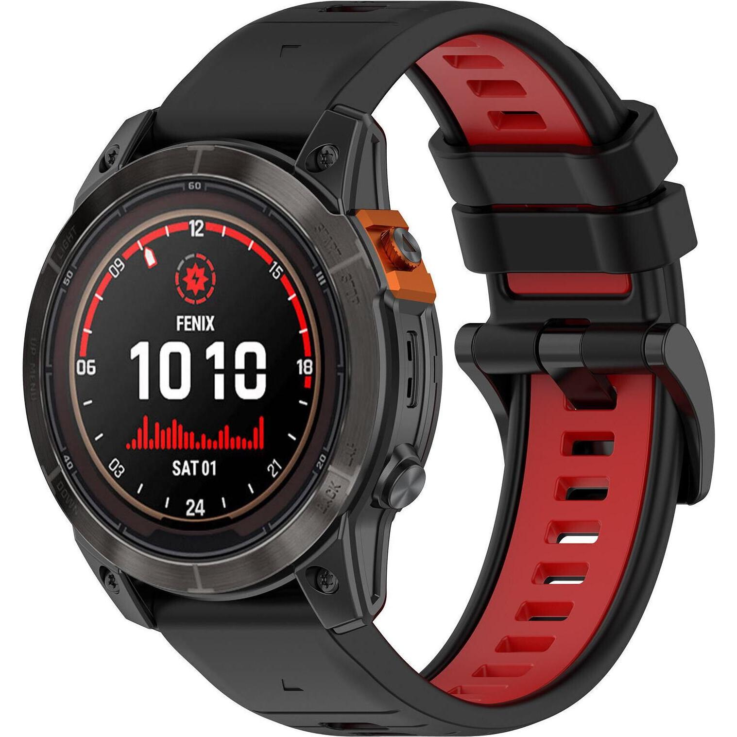 Strap-it Sportarmband (Silikon, fenix 5), Uhrenarmband, Schwarz