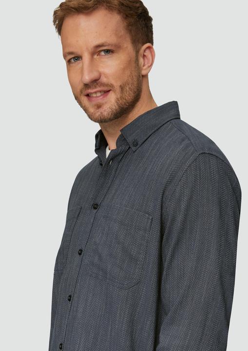 Image du produit S.Oliver Hemd Regular Fit: Strukturiertes Hemd mit Fischgratmuster (M)