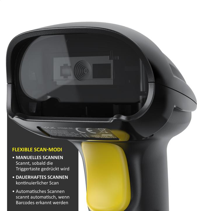 Produktbild Aplic Barcodescanner USB, 2D, manuell/auto QR-Code/Barcode, mit Standhalter Handscanner, Plug & Play (1D-Barcodes, 2D-Barcodes)