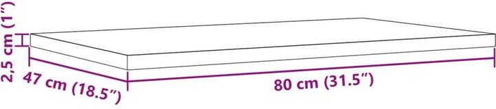 Actual product image vidaXL Tischplatte (80 x 47 cm)