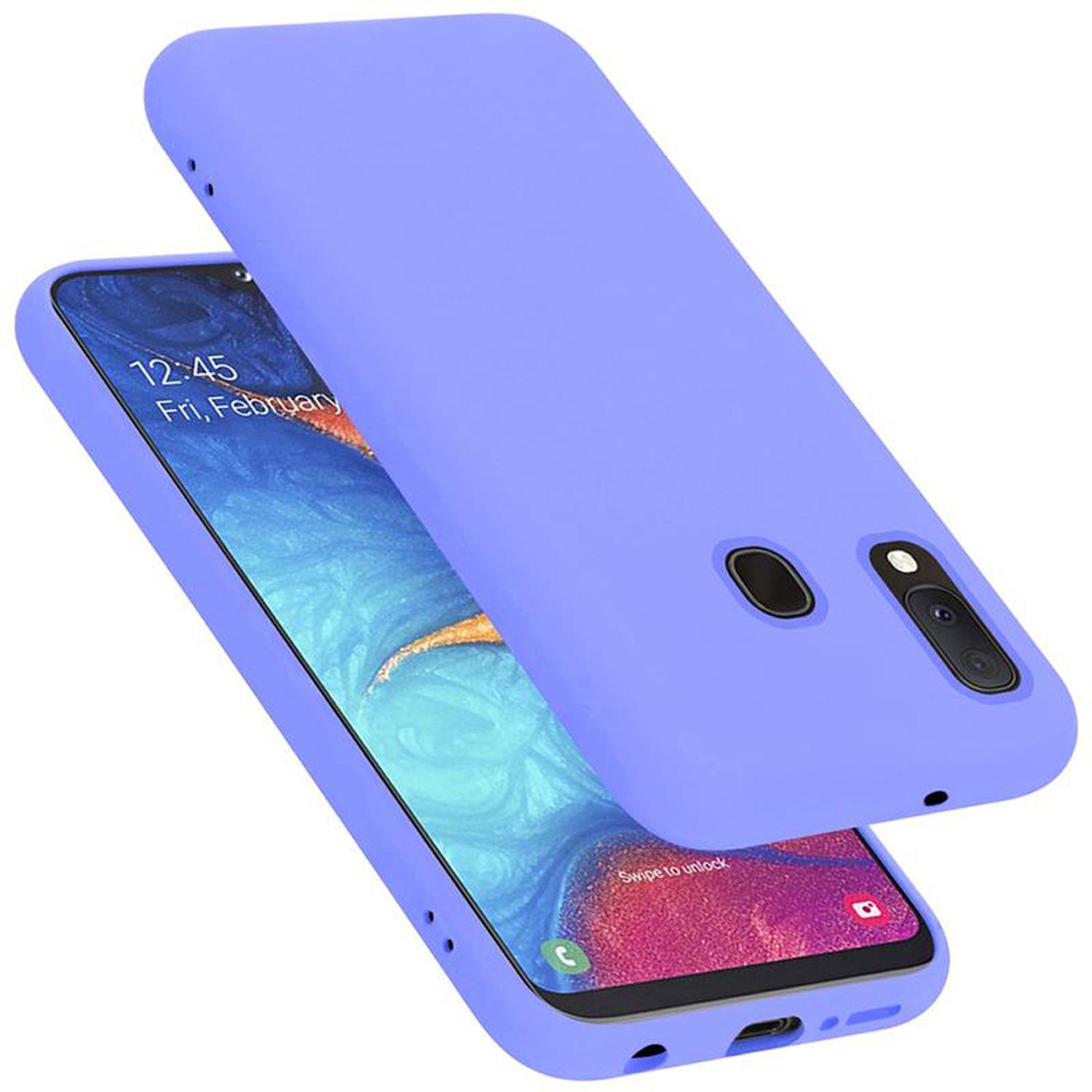 Cadorabo TPU Liquid Silicone Case Cover (Samsung Galaxy A20e, Samsung Galaxy A10e), Smartphone Hülle, Violett