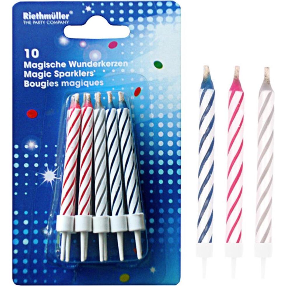 Riethmüller, Kerzen, Trickkerzen mit Halter (10 Stk.)