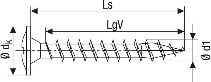Immagine prodotto Spax Rueckwandkopf Kreuzschlitz Z2 Vollgewinde Wirox (1000 Viti per pezzo)