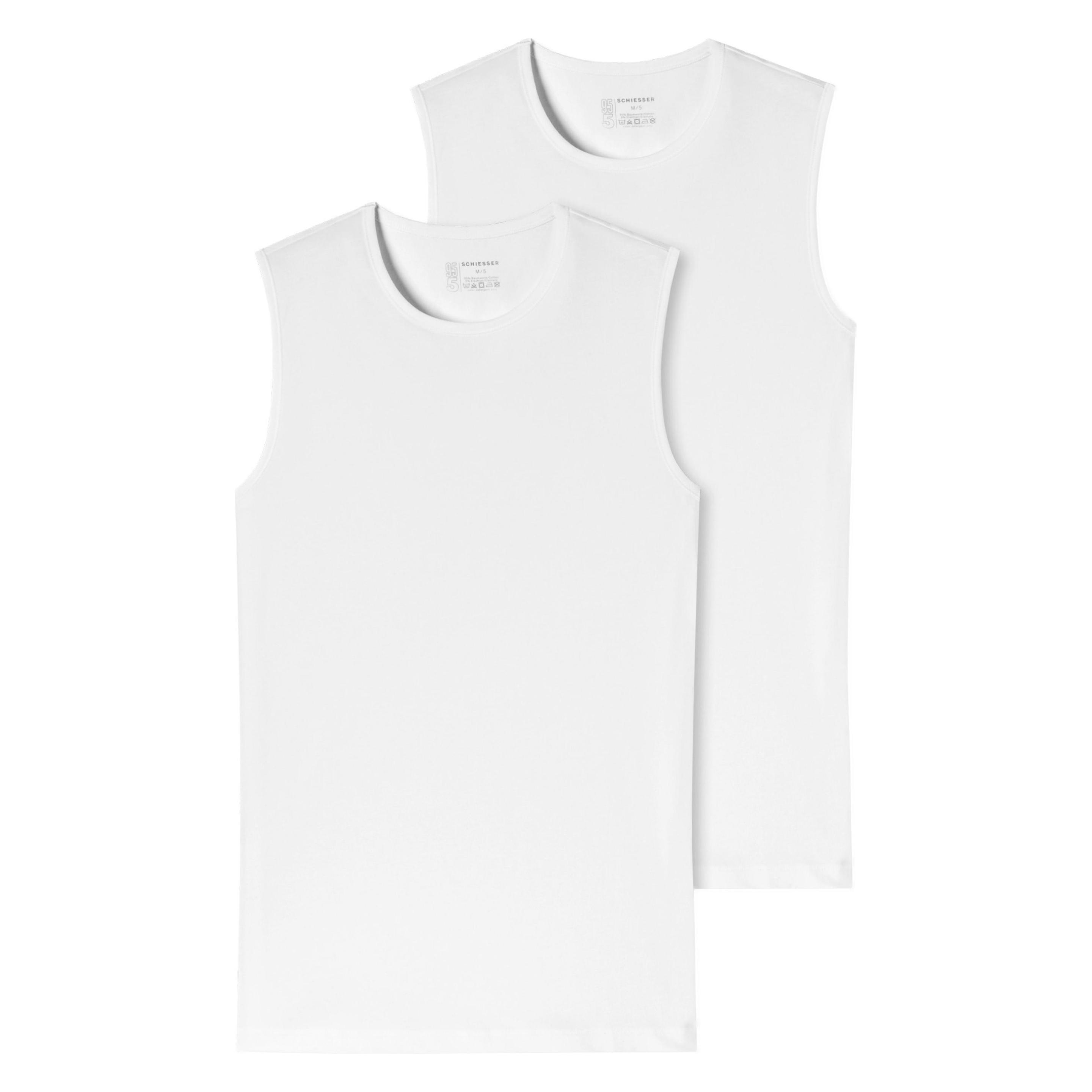 Schiesser, Herren, Shirts, Unterhemd, Weiss, (3XL)