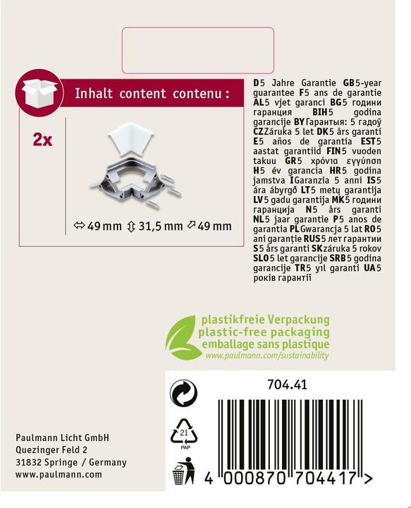Produktbild Paulmann Stripe Profil Corner Eckstück
