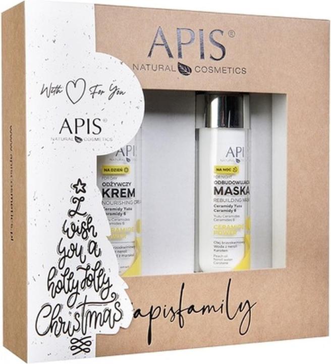 Apis Apisset Ceramide Power Nourishing Day Cream 50ml und Rebuilding Night Mask 50ml (Gesichtspflege Set)