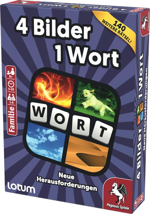 Immagine prodotto Pegasus 18334G - 4 Immagini 1 Parola - Nuove sfide, gioco di carte, 1-6 giocatori (edizione EN) (Tedesco)