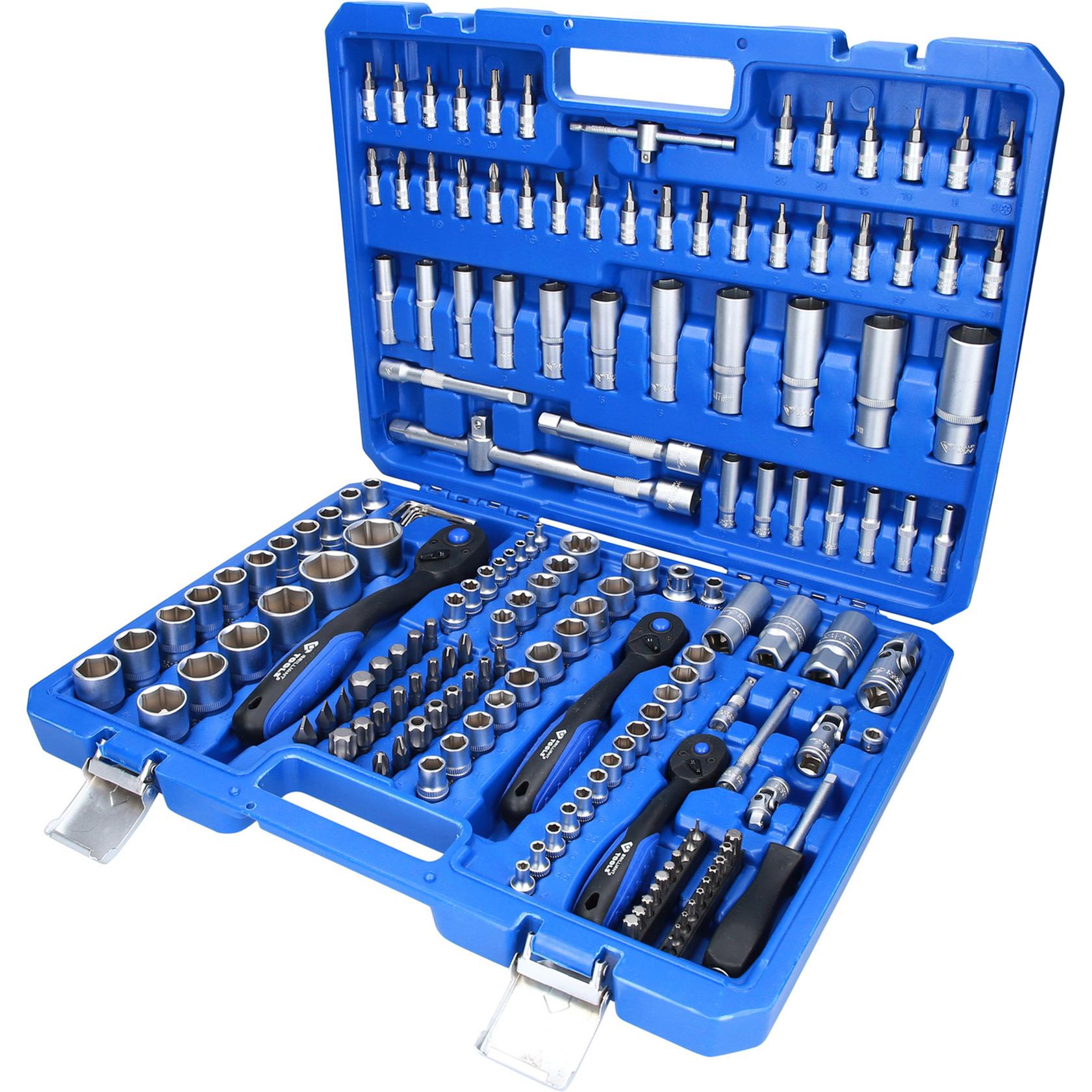 Brilliant Tools, Steckschlüssel + Stecknuss, Steckschlüssel-Satz, 172-tlg., 1/4, 3/8, 1/2 (3/8", 1/2", 1/4")