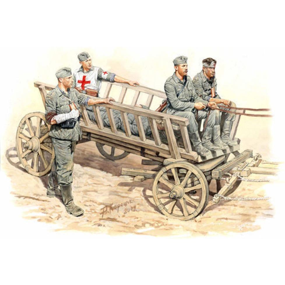 Master Box Road to the rear 5 figs + cart