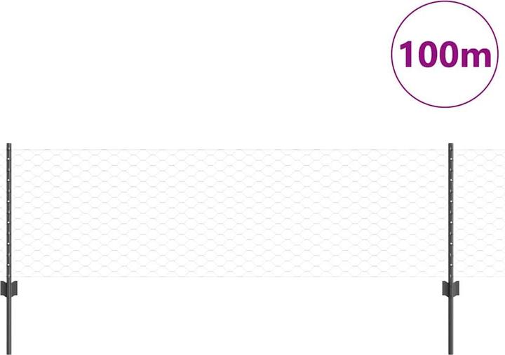 Produktbild vidaXL Grauer Gartenzaun