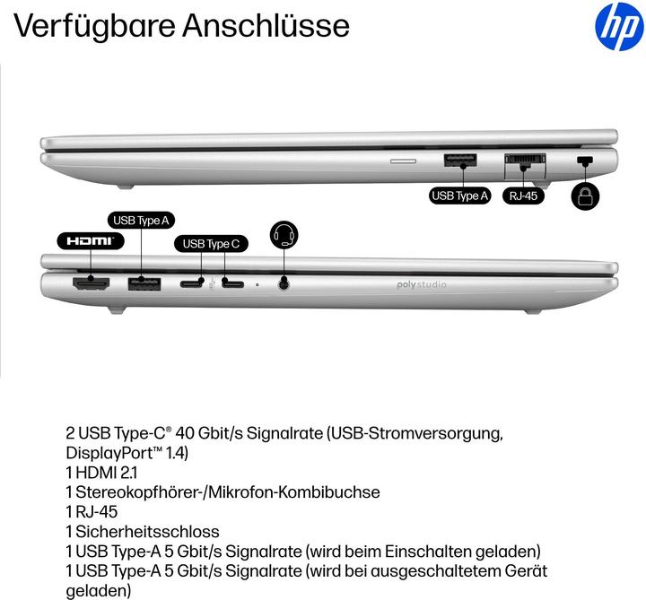 Produktbild HP ProBook 4 G1q (14", Snapdragon X X1-26-100, 32 GB, 536.87 GB, DE)