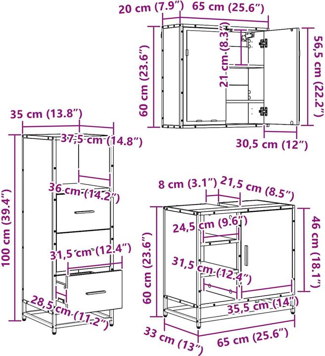 Produktbild vidaXL Badezimmer Set