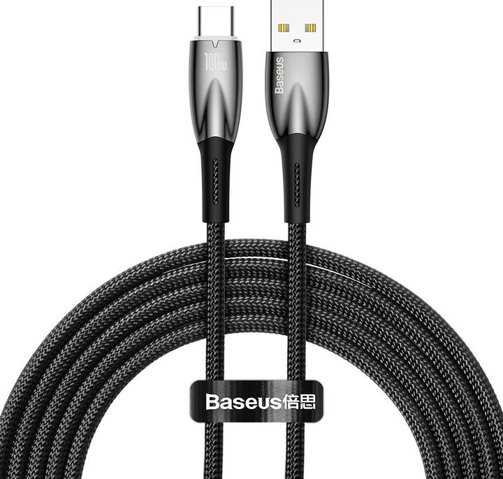 Immagine prodotto Baseus Cavo USB per USB-C Glimmer Series, 100W, 2m (nero) (2 m, USB 2.0, 100 W)