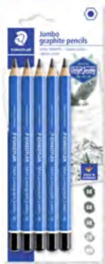 Actual product image Staedtler Pencil 'Mars Lumograph jumbo Design Journey' (5.30 mm, 5 x)