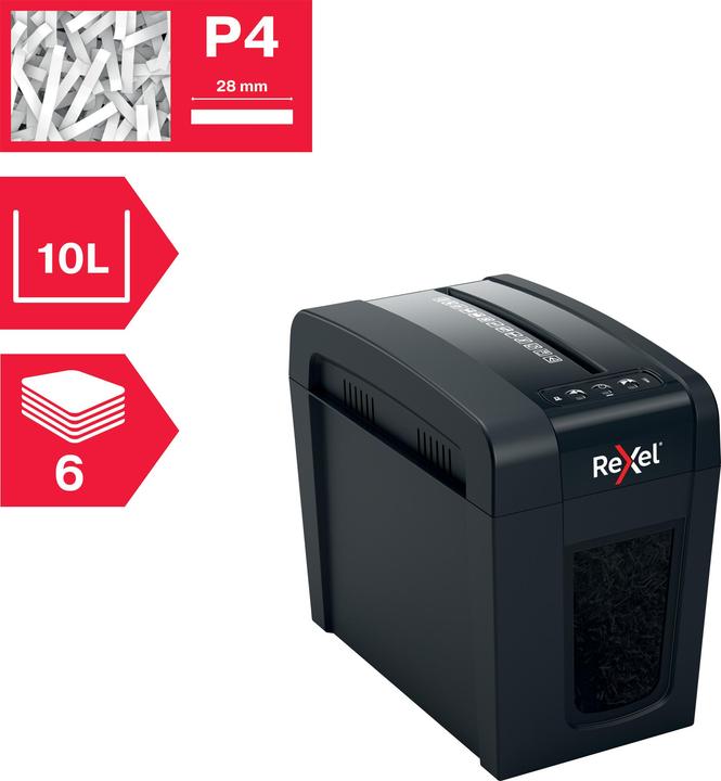 Actual product image Rexel SECURE X6-SL SLIMLINE WHISPER-SHRED™ - Shredder (Particle cut)