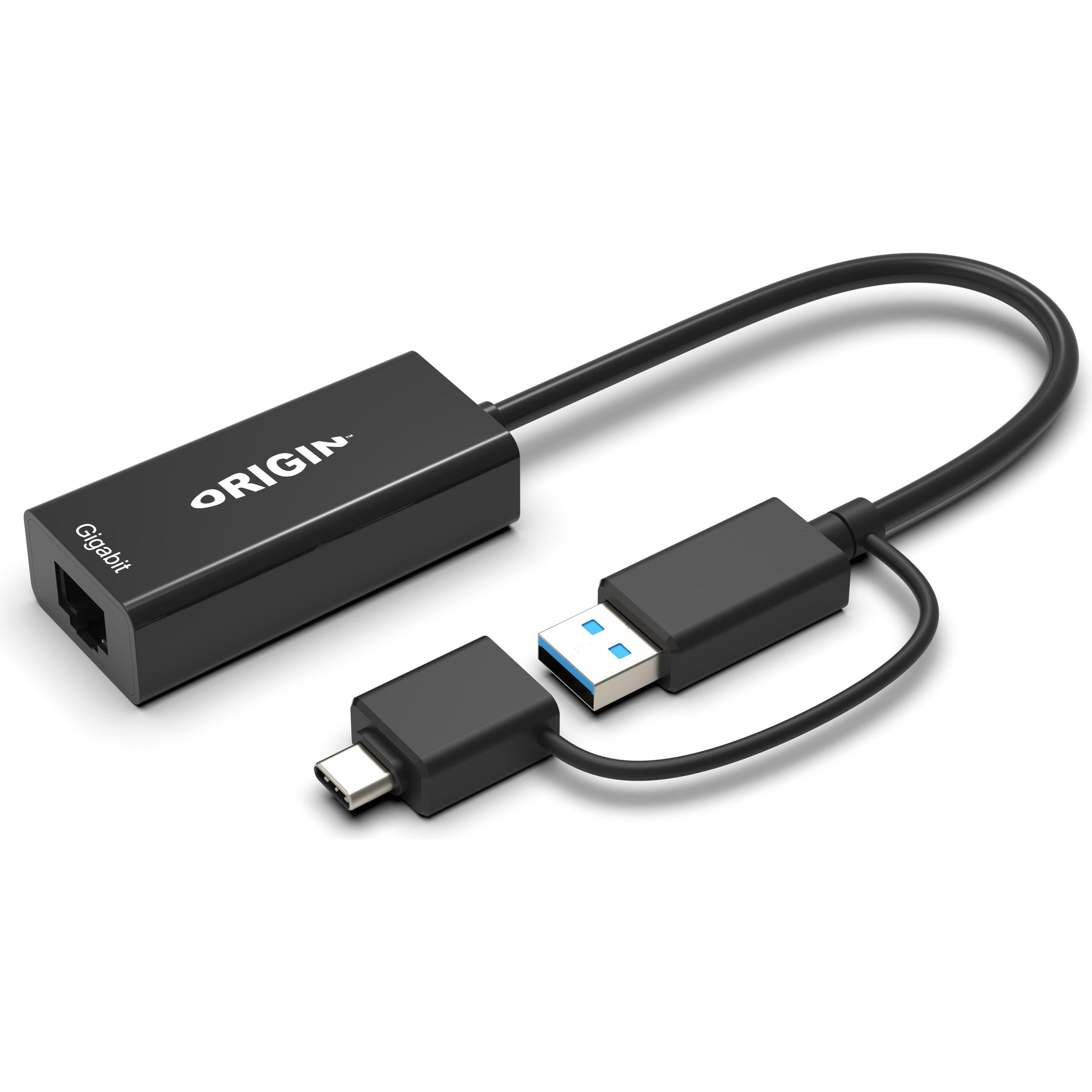 Origin Storage USB3.0 OR USB-C (WITH USB-C (USB-A, USB-C, 1 Ports), Dockingstation + USB Hub, Schwarz