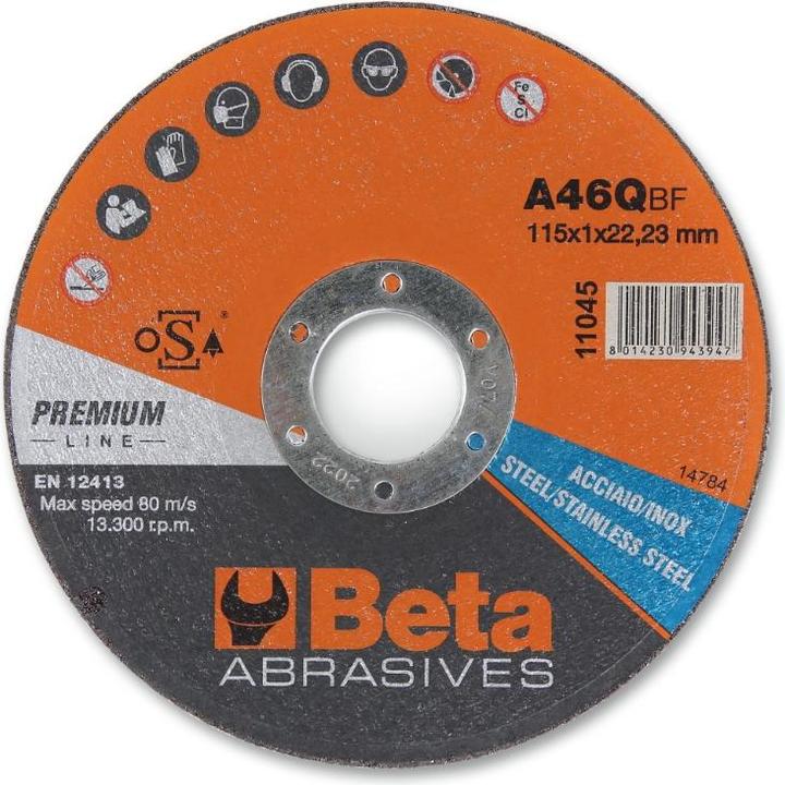 Actual product image BETA 110460010 11046 1,0-Abschnitt.Stahl-Inox Dünnflach 125 Ø mm