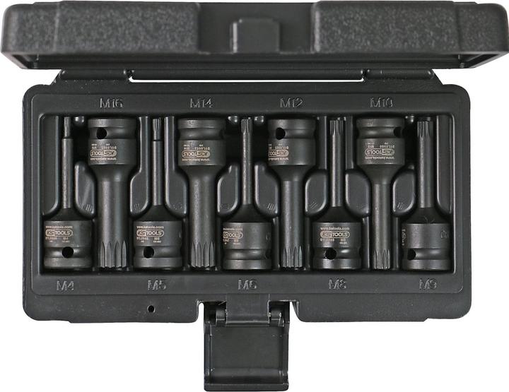 Actual product image KS Tools 1/2" power bit socket set, multi-tooth (XZN®), 9 parts