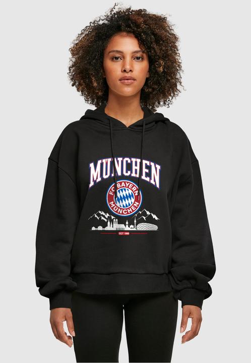 Immagine prodotto FC Bayern München Felpa con cappuccio oversize organica da donna FC Bayern Skyline for grey - 115405 (M)