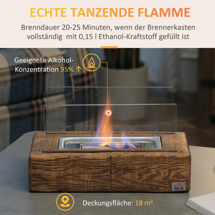 Actual product image Homcom Ethanol fireplace (33 x 16 x 18 cm)