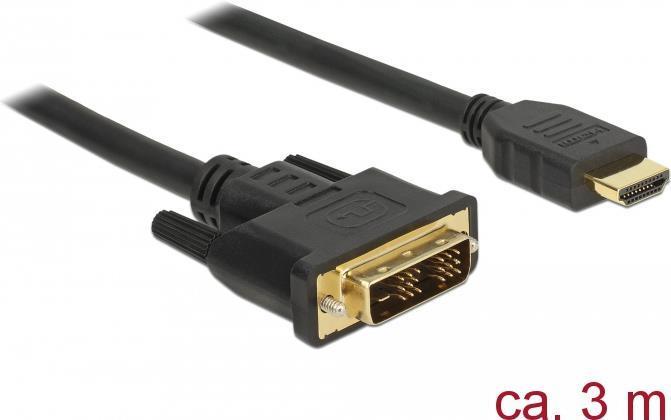 Produktbild Delock DVI — HDMI (Typ A) (3 m, DVI, HDMI)