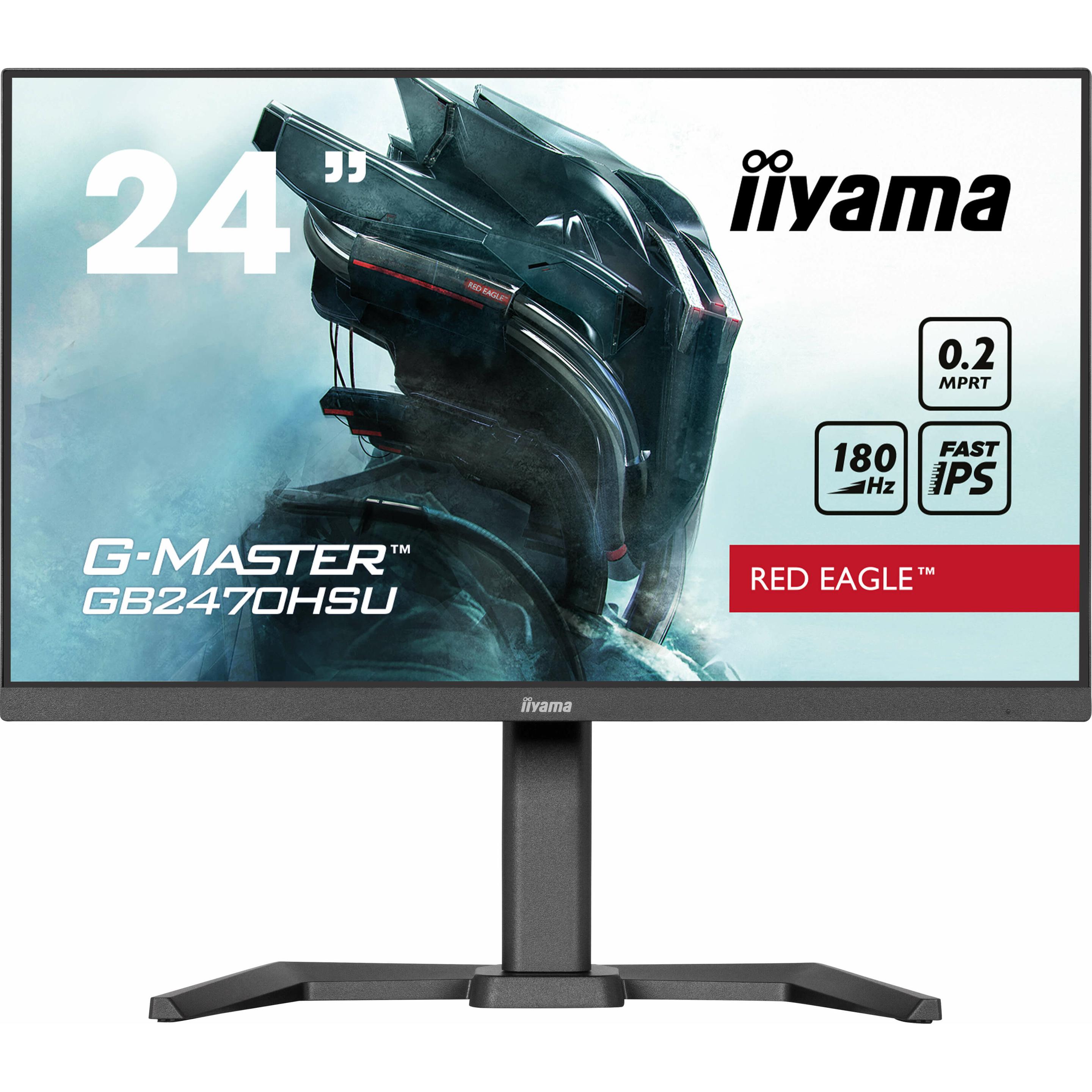 iiyama 23.8IN G-MASTER RED EAGLE FAST IPS 1920X1080 180HZ AND 0.2MS MP (1920 x 1080 Pixel, 23.80"), Monitor, Schwarz
