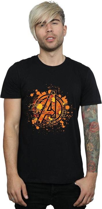 Actual product image Mens Avengers Assemble Halloween Spider Logo T-Shirt (XL)