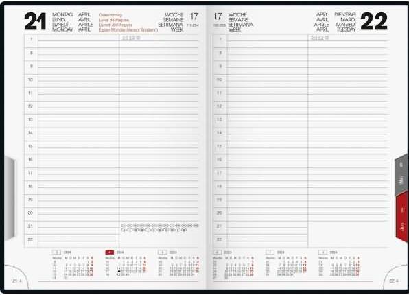 Actual product image Ridoide Roma Balacron 2024 702890390 142x200mm,black,1T/1S (A5, 1 day / 1 page)