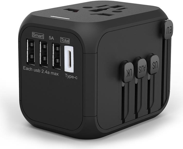 Produktbild Otravel Multi-National Travel Adapter US-Charger B / ungeerdet (Kunststoffkabelbinder, 67 mm, 100 Stk.)
