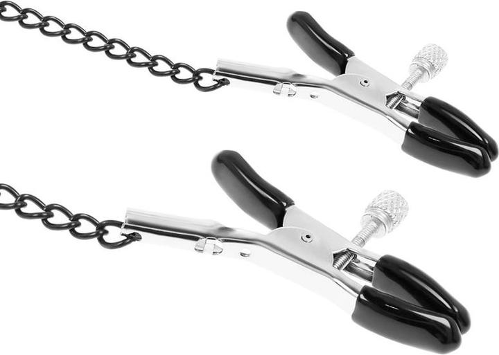 Productafbeelding Fetish submissive Ringknevel met tepelklemmen