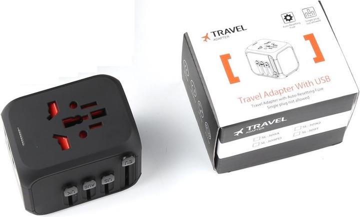 Produktbild Otravel Multi-National Travel Adapter US-Charger B / ungeerdet (Kunststoffkabelbinder, 67 mm, 100 Stk.)