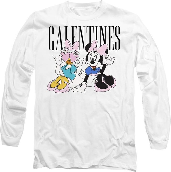 Actual product image Disney Unisex Adult Galentines Minnie Mouse Valentine's Day T-Shirt (S)
