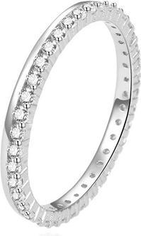 Beneto Unique silver ring with zircons AGG227 - Circuit: 58 mm (L) (58)