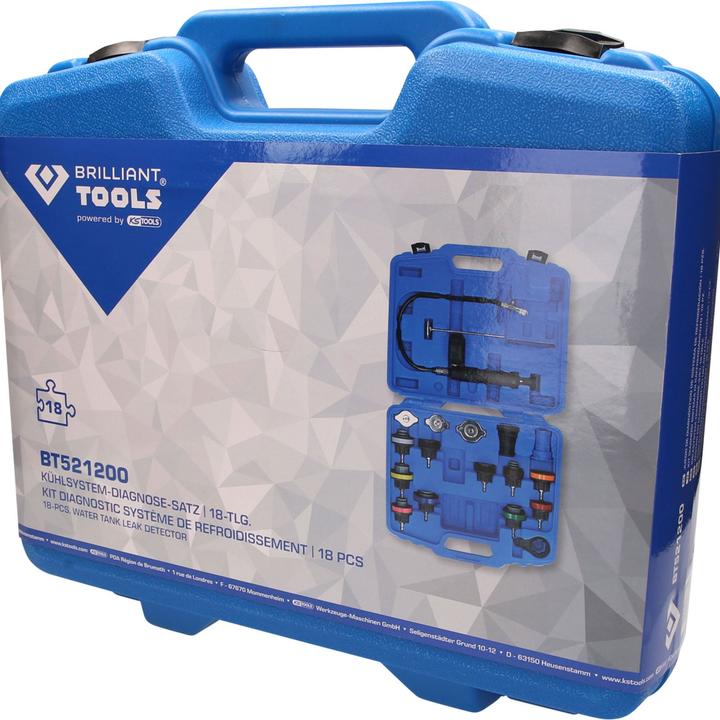 Image du produit Brilliant Tools Kit diagnostic système de refroidissement, 18 pcs