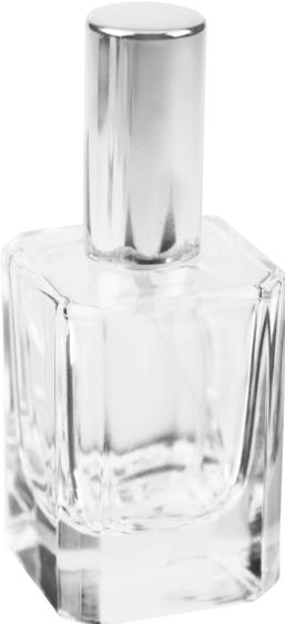 Immagine prodotto Flacone, quadrato, con pompa nebulizzatrice + tappo argentato, per 50 ml (50 ml)