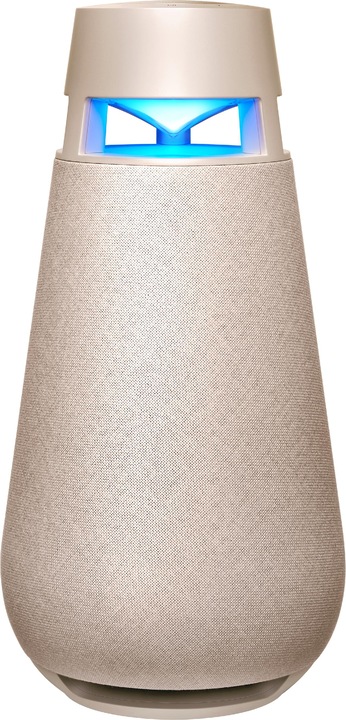 Produktbild LG XBOOM 360 XO3, Omnidirektionaler Lautsprecher 50W, Beleuchtung, IP54, Bluetooth 5.1, Beige (24 h)