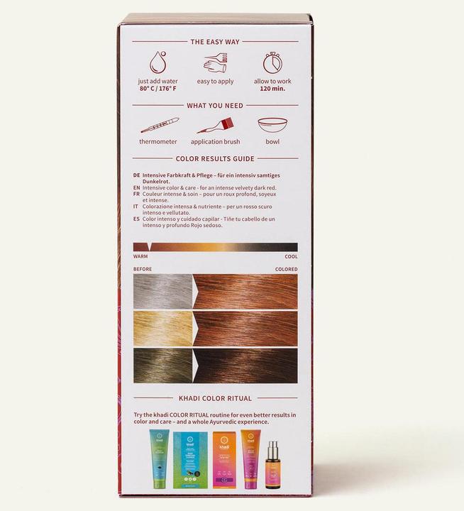 Produktbild Khadi Pflanzenhaarfarbe Henna, Amla & Jatropha (Rot)