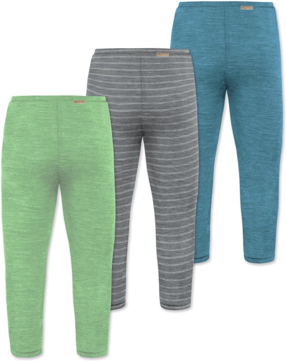 Immagine prodotto Normani Confezione da 3 pantaloni baby merino con piedini - 9543 (74)