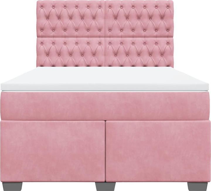 Produktbild vidaXL Bo x springbett mit Matratze 160 x 200 cm Samt (160 x 200 cm)