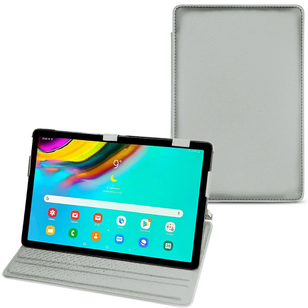 Noreve Lederschutzhülle horizontal (Galaxy Tab S5e), Tablet Hülle, Grau