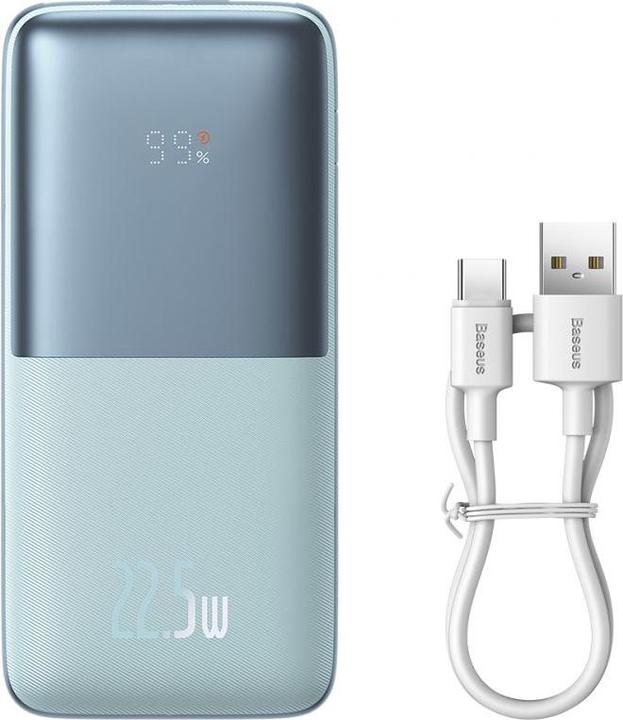 Actual product image Baseus Powerbank Bipow Pro 10000mAh, 2xUSB, USB-C, 22.5W (blue) (10000 mAh, 22 W, 37 Wh)